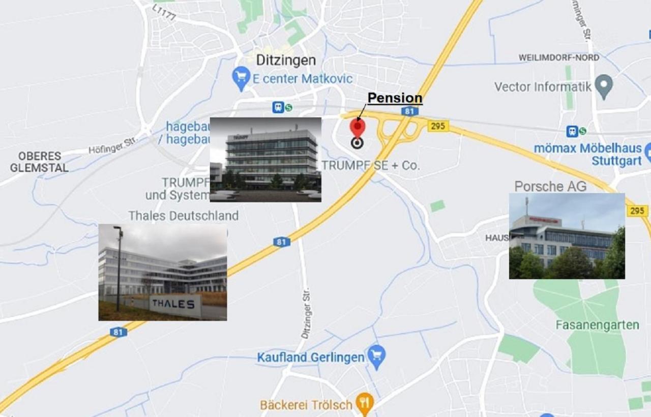 Pension Mit Herz Und Garten Ditzingen Buitenkant foto